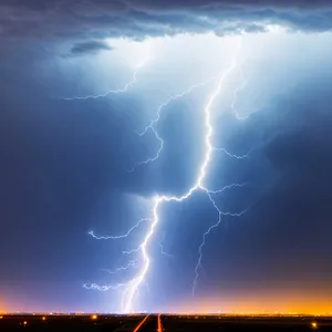Electric Storm Illuminating the Night Sky