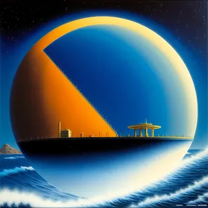 Serene Sunset Over Ocean Horizon