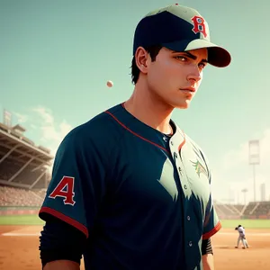 Happy male athlete in a sport hat