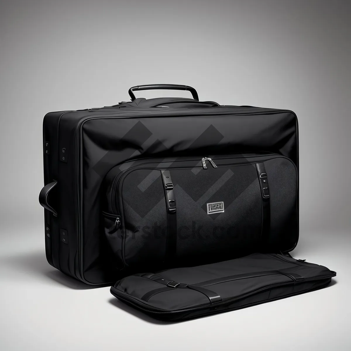 Picture of Black Leather Business Briefcase - Sleek and Professional