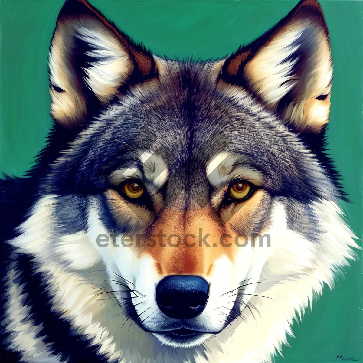 Picture of Fierce and Furry Sled Dog