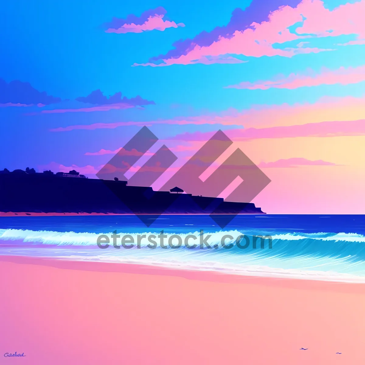 Picture of Turquoise Coastal Paradise: Tranquil Vacation by the Sea