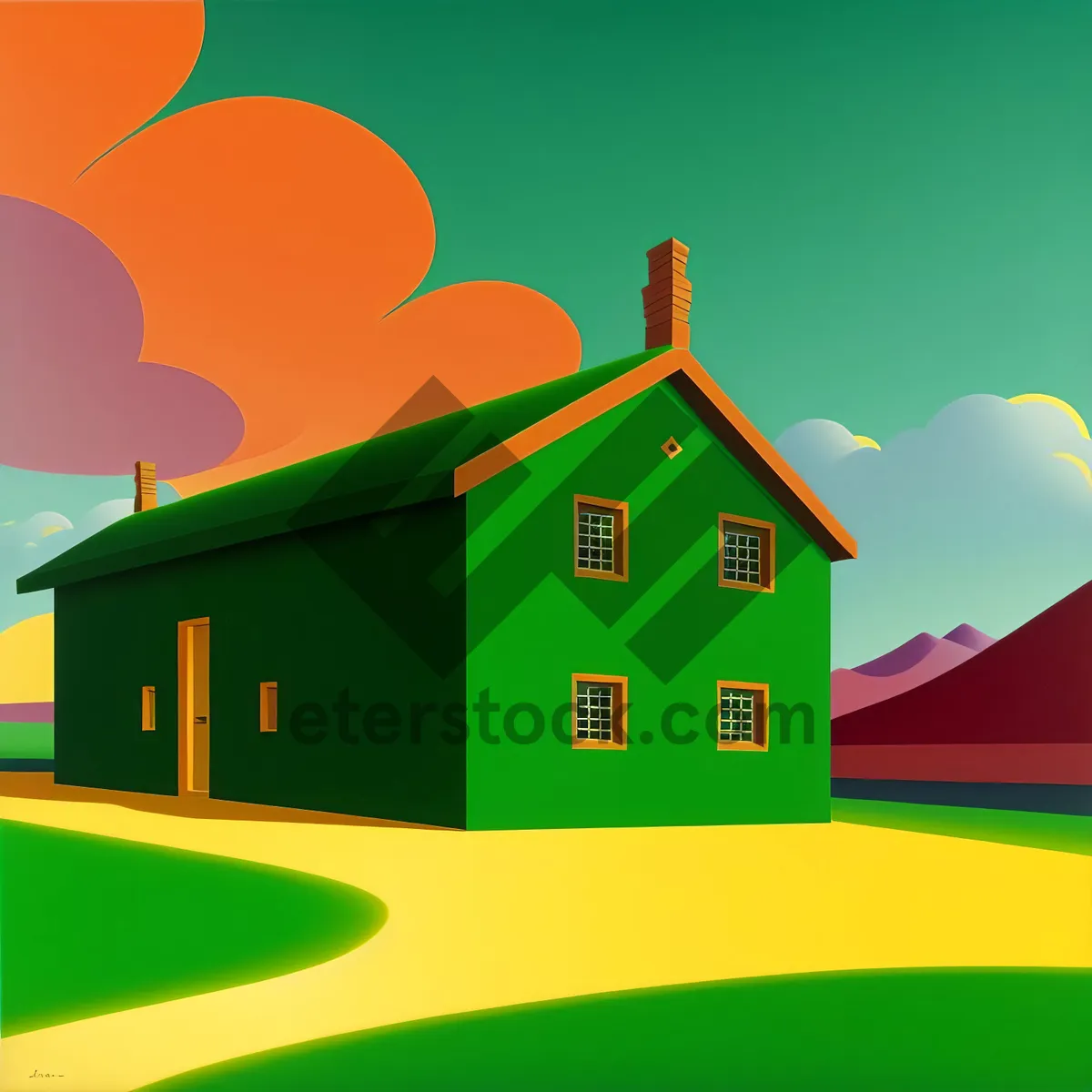 Picture of Home Sweet Chimney: Iconic Real Estate Bungalow Design