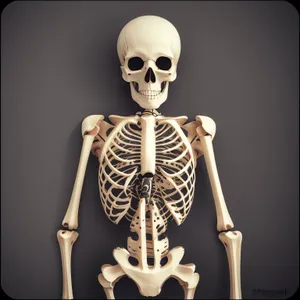 Spooky Skeleton Head Amulet: Bone-Chilling Pirate Pose