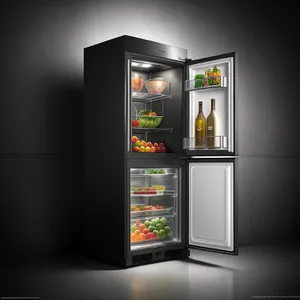 Modern Refrigeration Machine: Sleek and Efficient Home Appliance