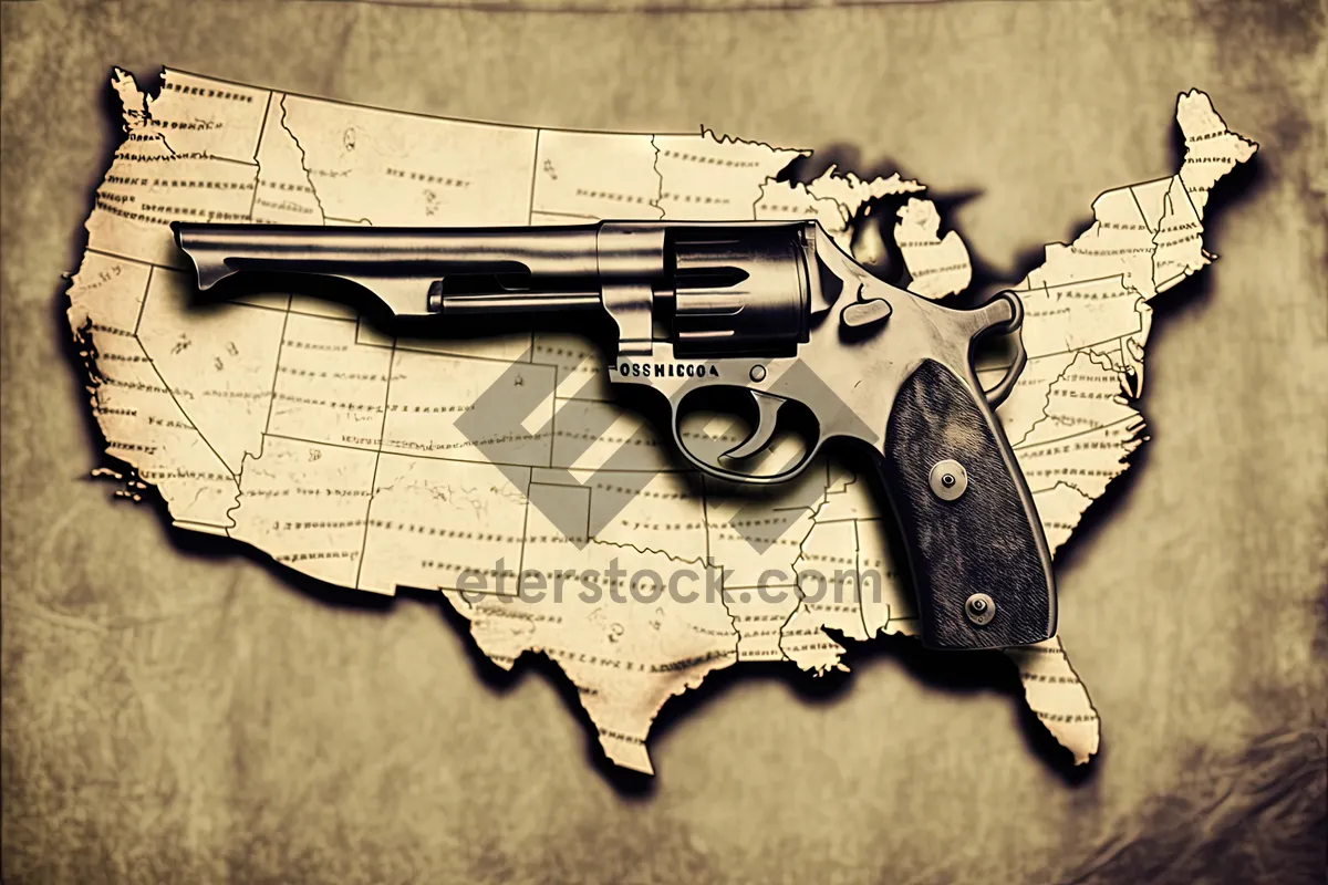 Picture of Desert metal revolver handgun crime weapon puzzle