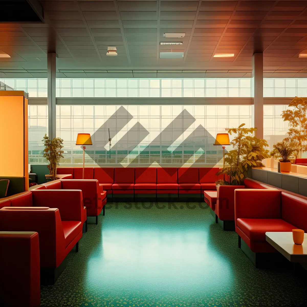 Picture of Modern Wood Furniture in a Spacious Living Room