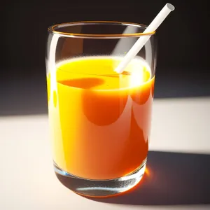 Refreshing citrus tea in glass mug