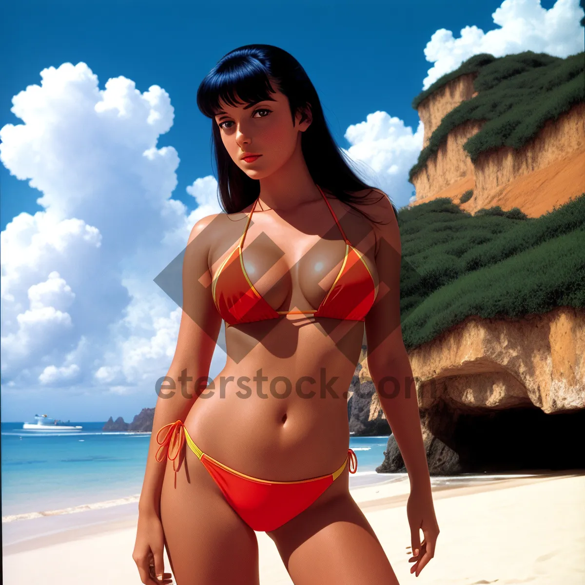 Picture of Exotic Beachwear: Bikini Swimsuit for Attractive Summer