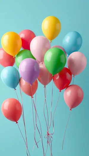 Colorful balloon decorations for a birthday party.