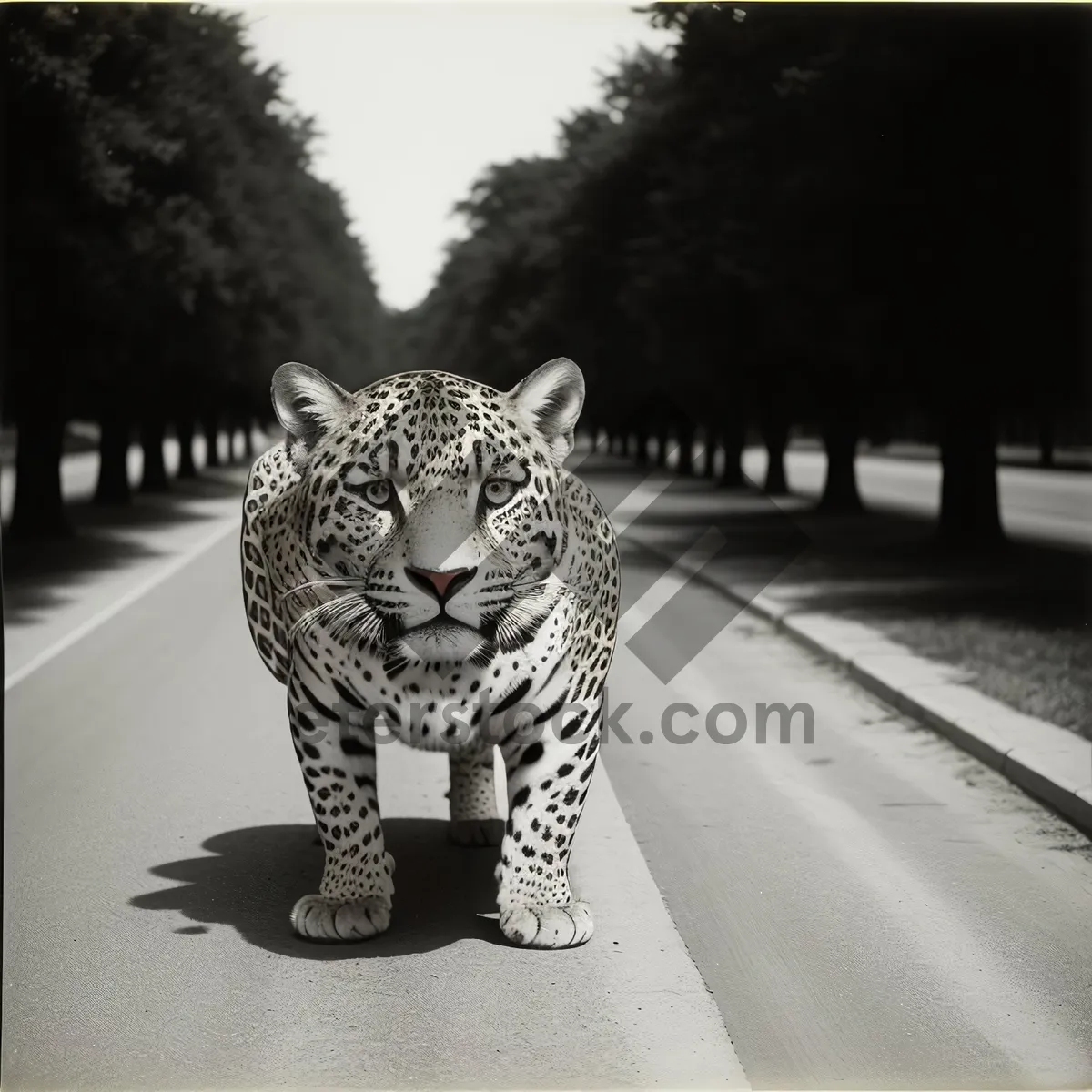 Picture of Majestic Leopard Stares Through Intense Eyes