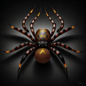 Black Sea Spider in Fiery Glow