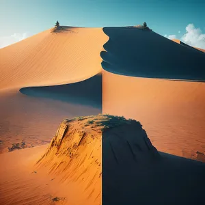 Golden Sands: Majestic Dunes in Moroccan Sunset