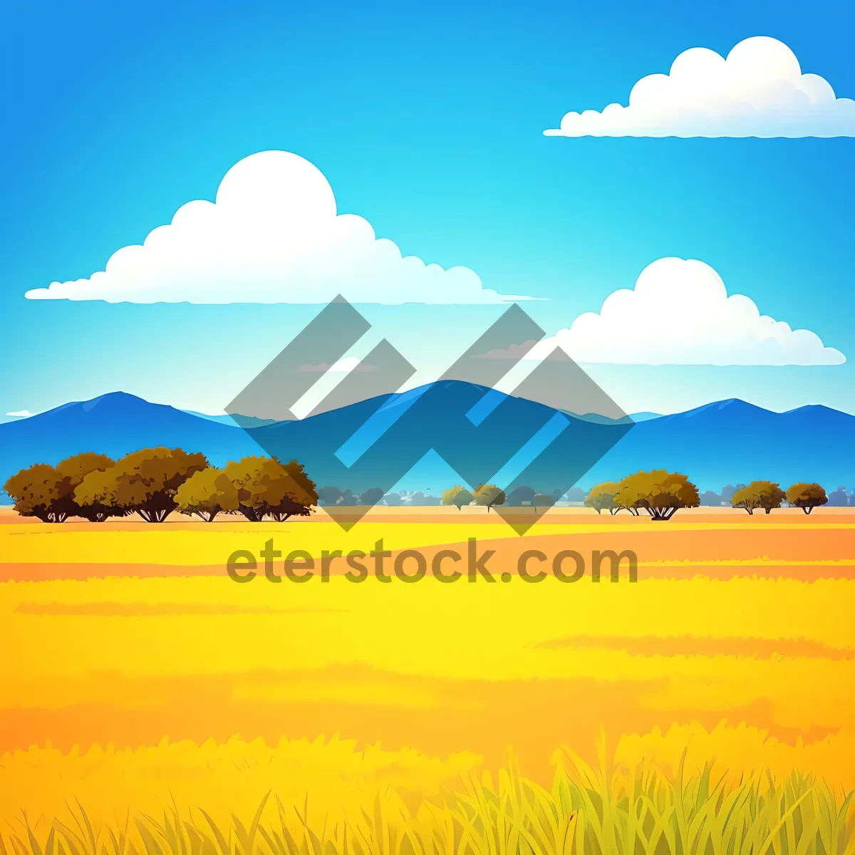 Picture of Captivating Countryside: Vast Horizon under Sunny Skies