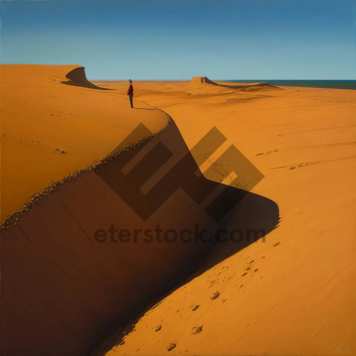 Picture of Sandy Moroccan Dunes under Scorching Sun