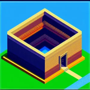 Boxed Microprocessor Chip in 3D Container at Fire Station