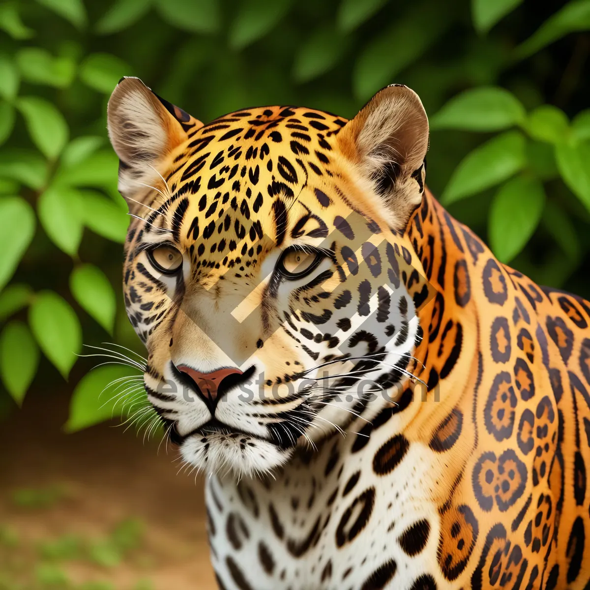 Picture of Powerful Stare: Fierce-eyed Jaguar Safari