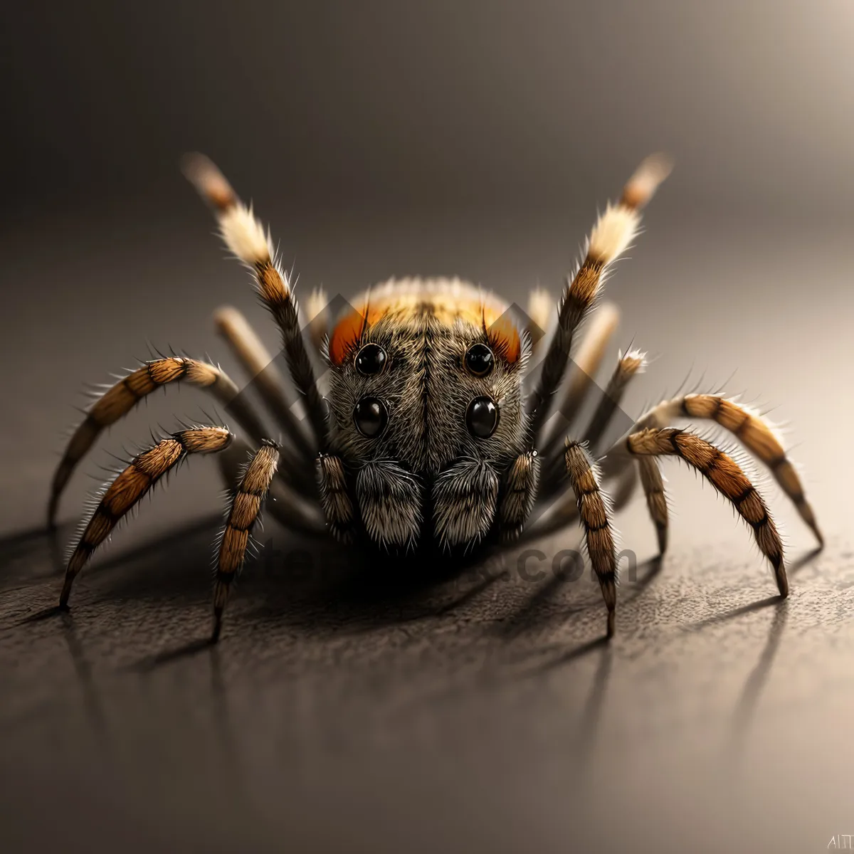 Picture of Close-up of a Barn Spider with Hairy Legs