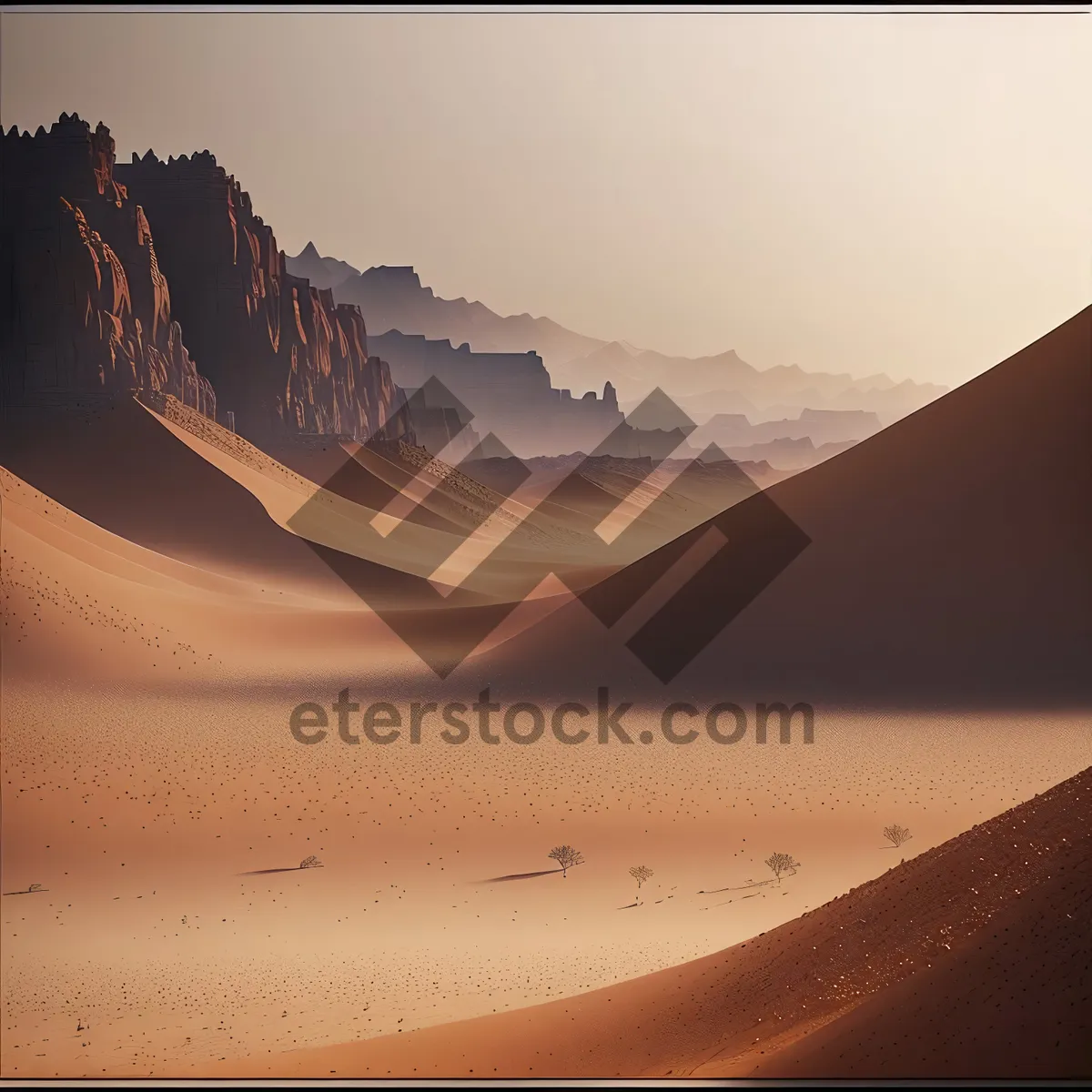 Picture of Sandy Serenity: Majestic Dunes beneath a Setting Sun