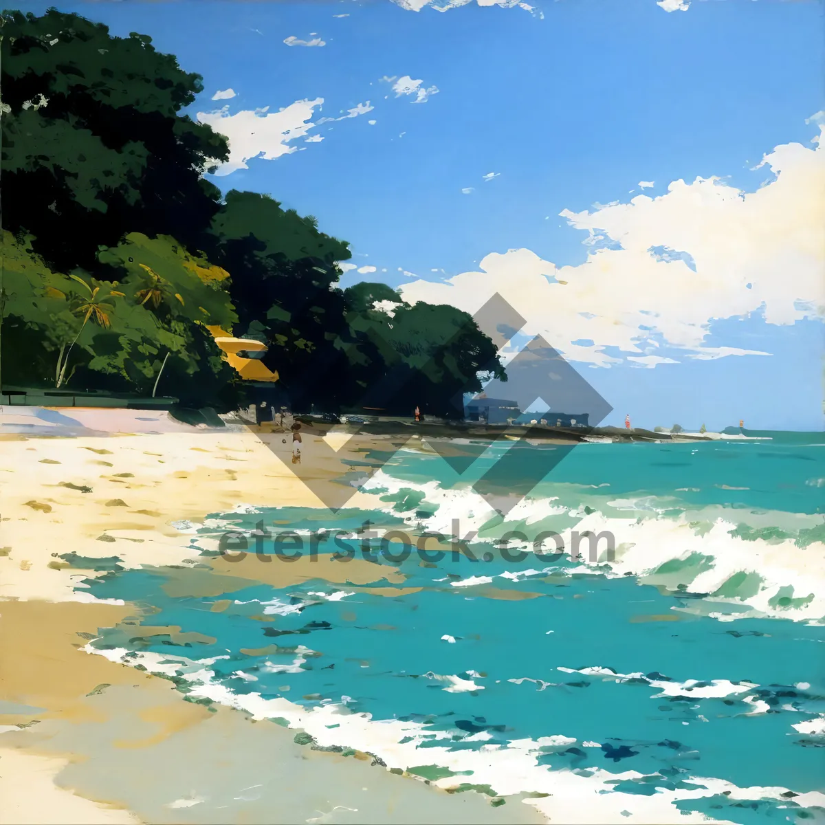 Picture of Exquisite Coastal Paradise with Clear Turquoise Waters