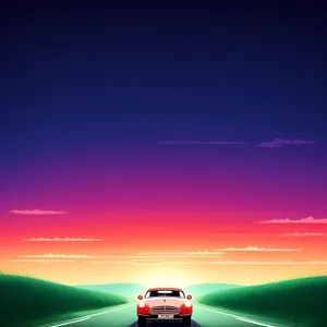 Sunset over the Rustic Countryside
