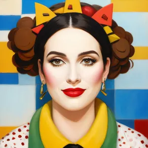Attractive fashion model with stylish hairstyle and makeup