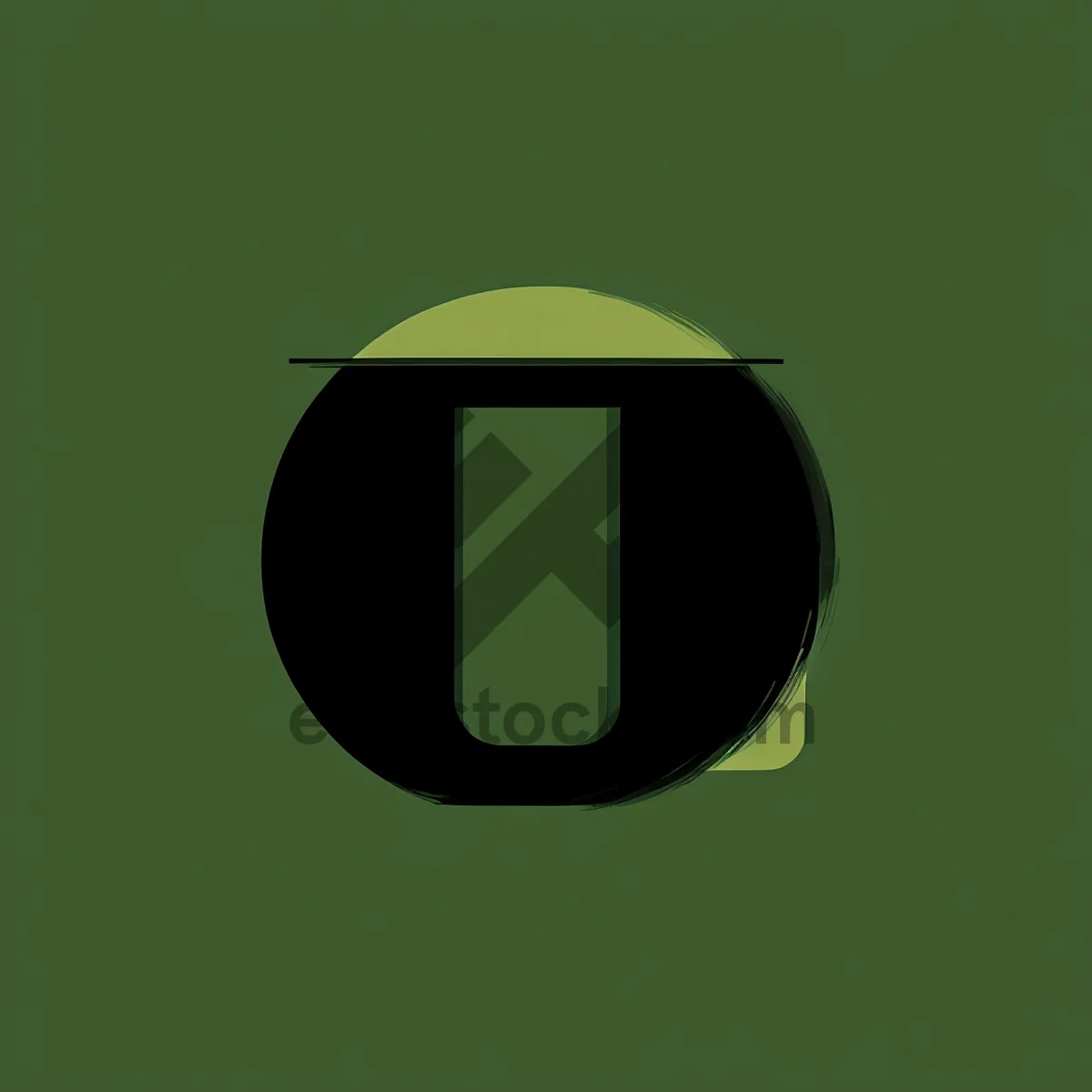 Picture of Glass Symbol Silhouette – Solid Sign with Hole