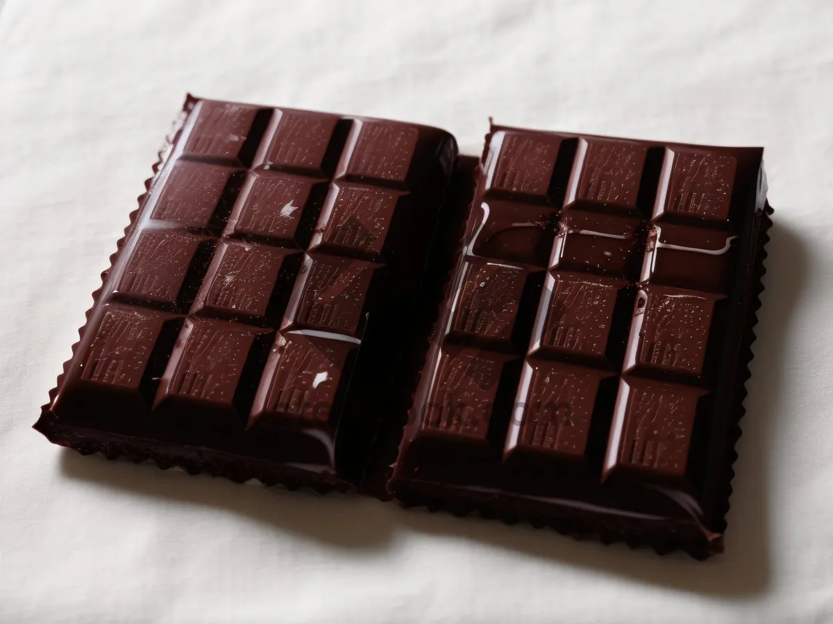 Picture of Sweet Chocolate Candy Bar in Brown Wallet Case