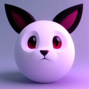 Joyful Bunny Cartoon Character with a Fun Cute Smile