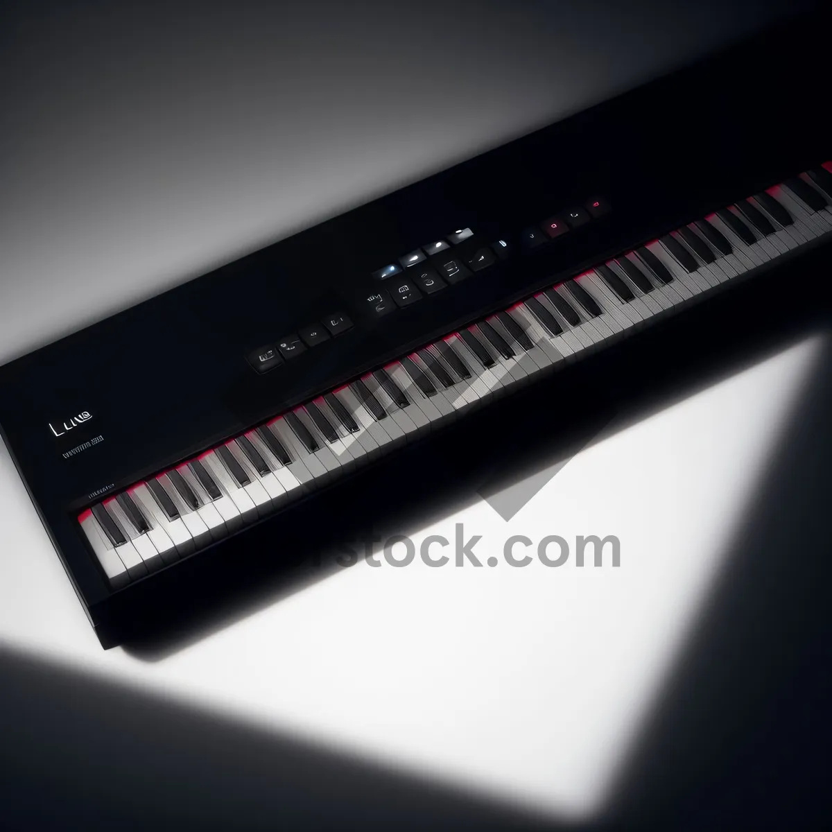 Picture of Black Synth Keyboard: Electronic Musical Instrument Equipment