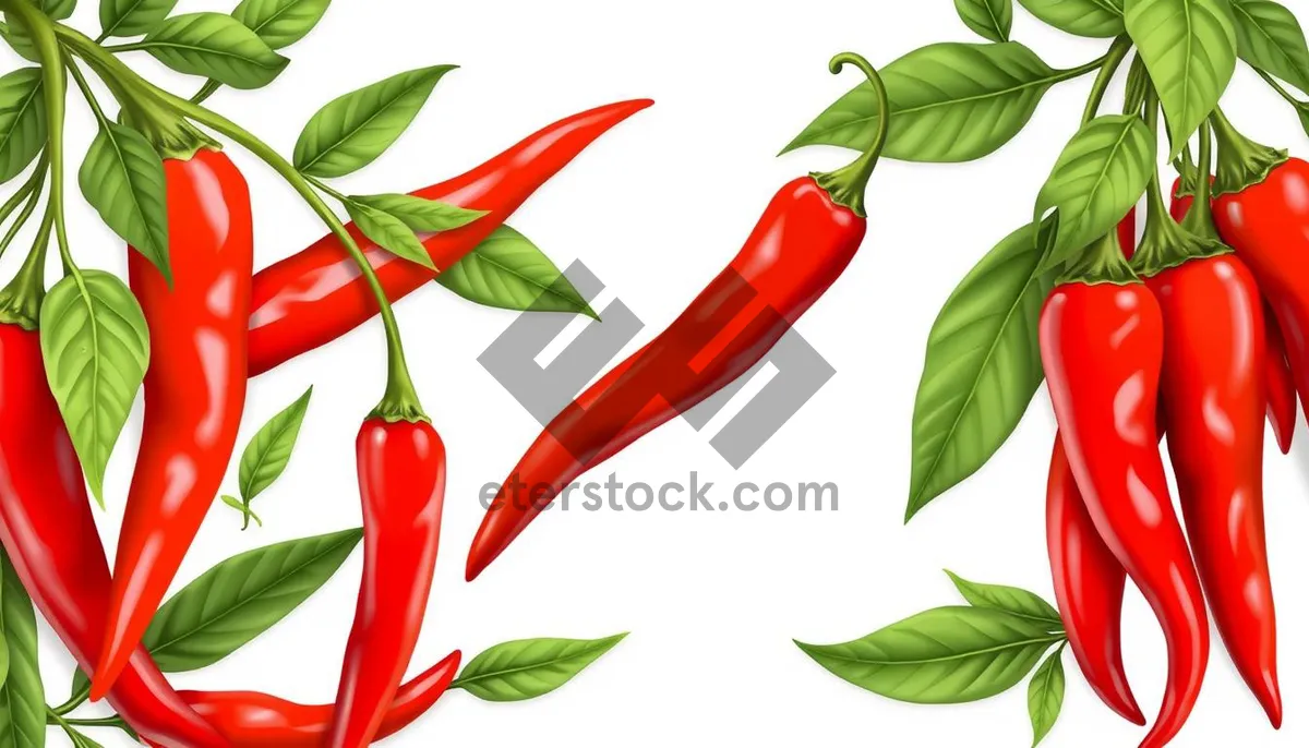 Picture of Organic Floral Plant Icon - Sweet Pepper Symbol