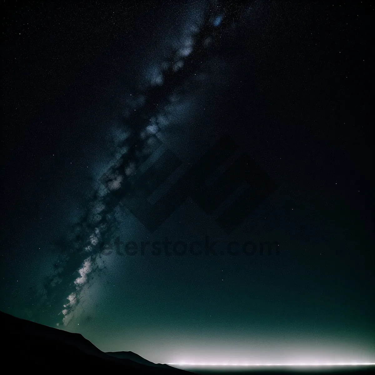 Picture of Starry Night Sky Over Volcanic Terrain