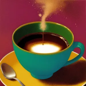 Morning Brew: Aromatic Cup of Coffee with Candle