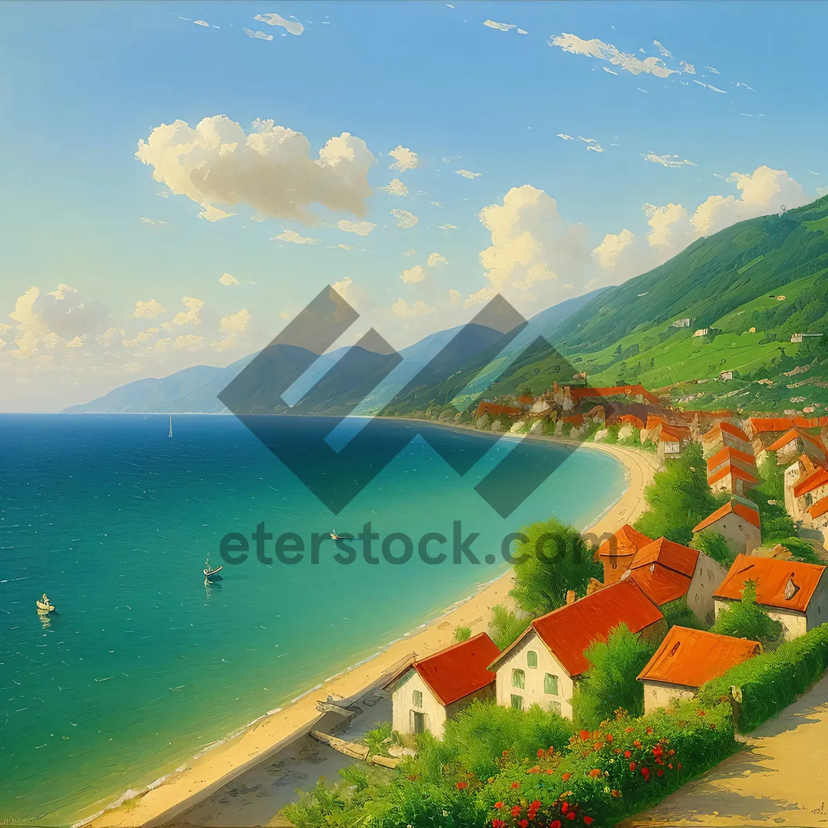 Picture of Sunny Beachscape at Seaside Cape with Tree