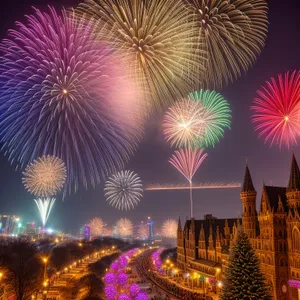 Starry Night Fireworks Spectacular in City