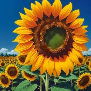 Vibrant Sunflower Blossom in Bright Yellow hues