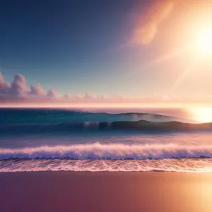 Serenity at Sunset: Majestic Ocean Reflections