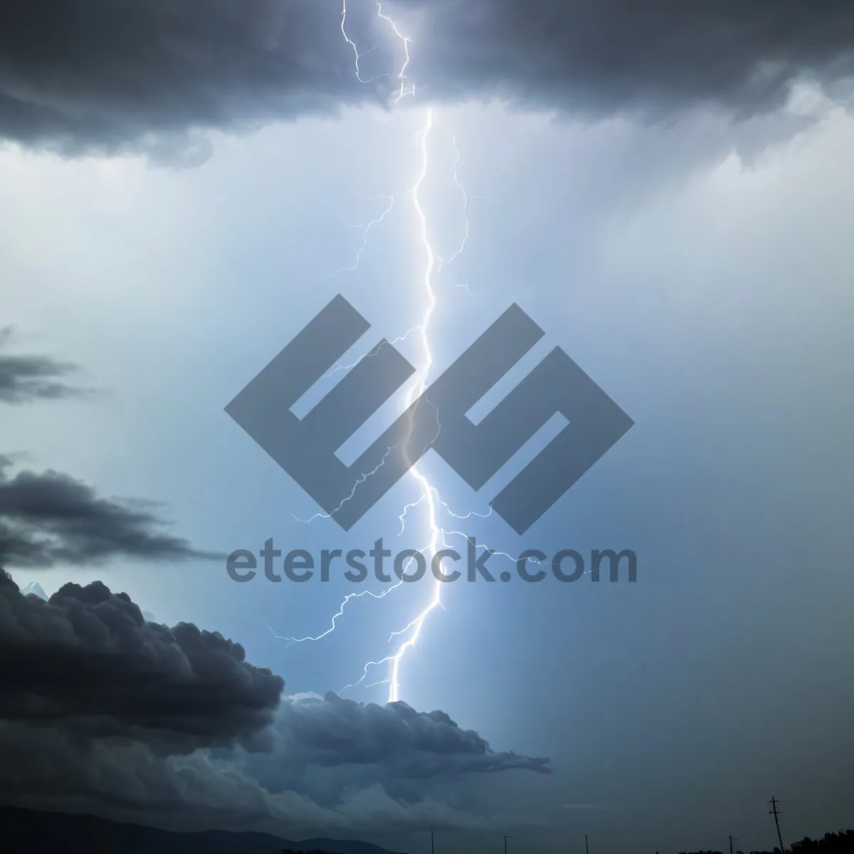 Picture of Dynamic Summer Storm in Night Sky