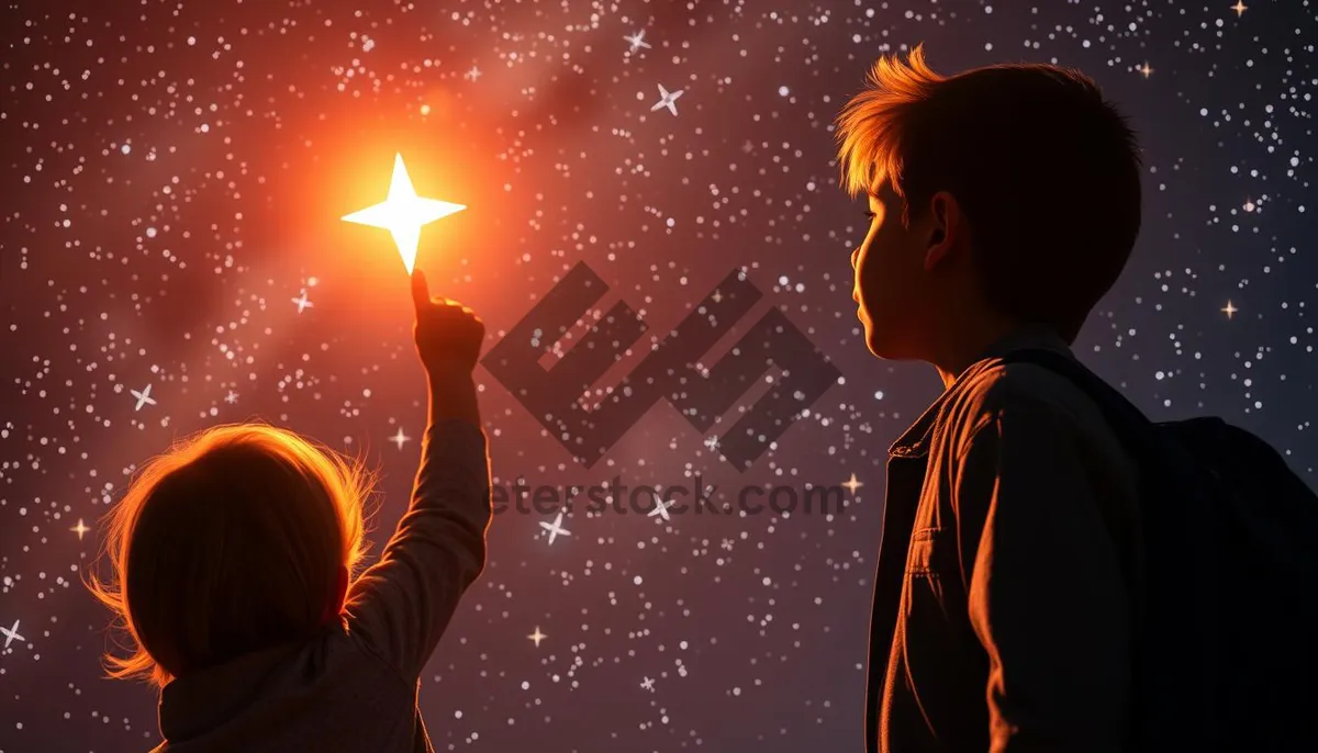 Picture of Silhouette Sorcerer Firework Celebration Holiday Card