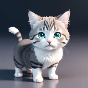Cute Furry Kitty with Adorable Eyes