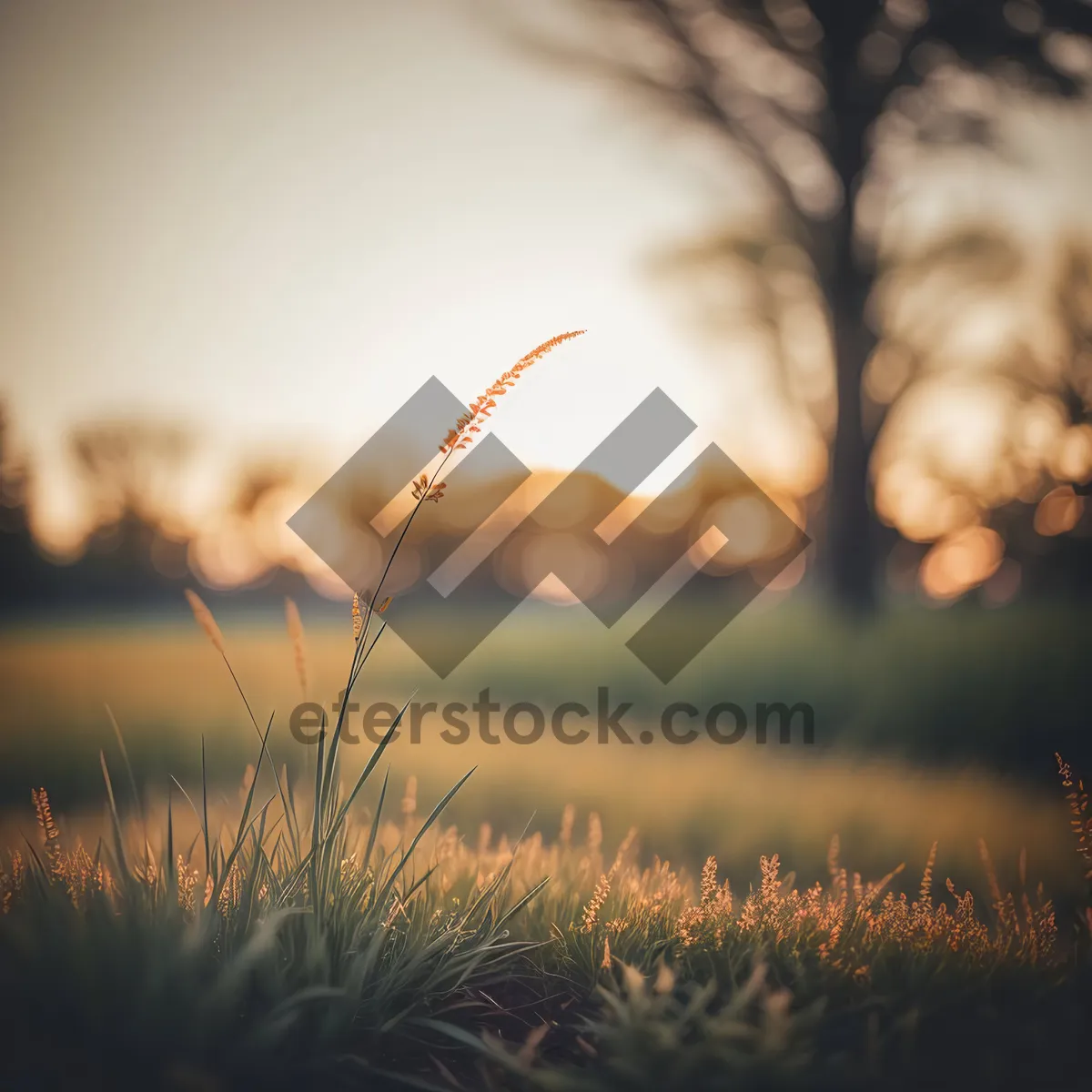 Picture of Golden Horizon: Summer Sunset over Wheat Field
