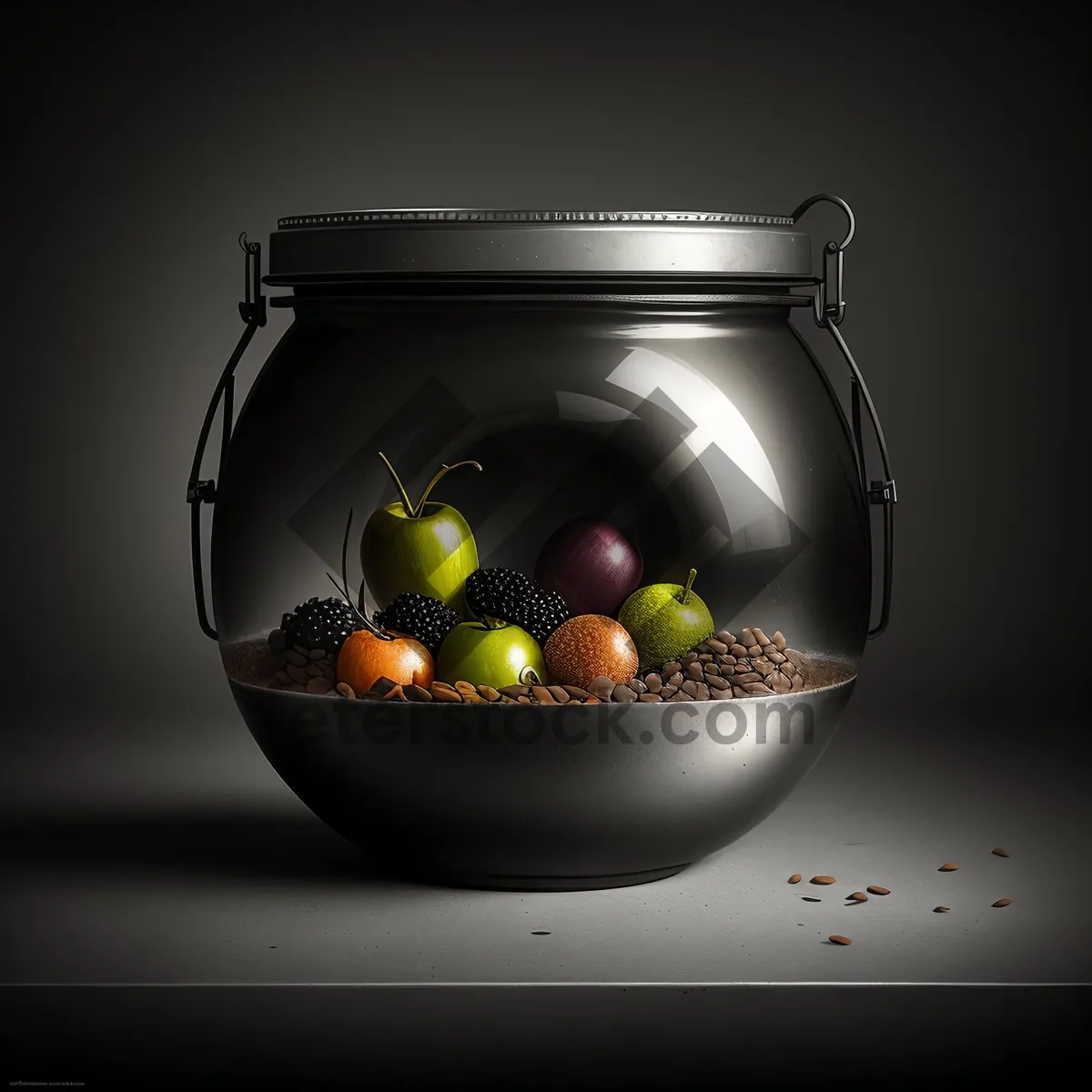 Picture of Fresh and Healthy Grape Bowl with Citrus Fruits