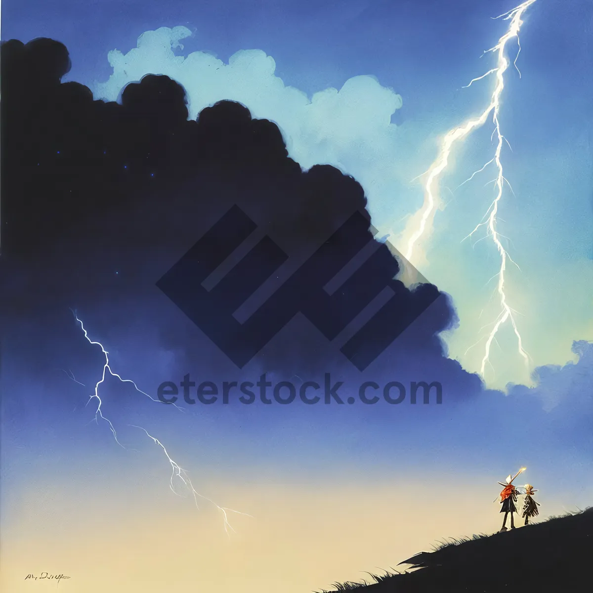 Picture of Vibrant Summer Sky with Majestic Clouds