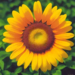 Golden Sunflower Blossom in a Vibrant Summer Field