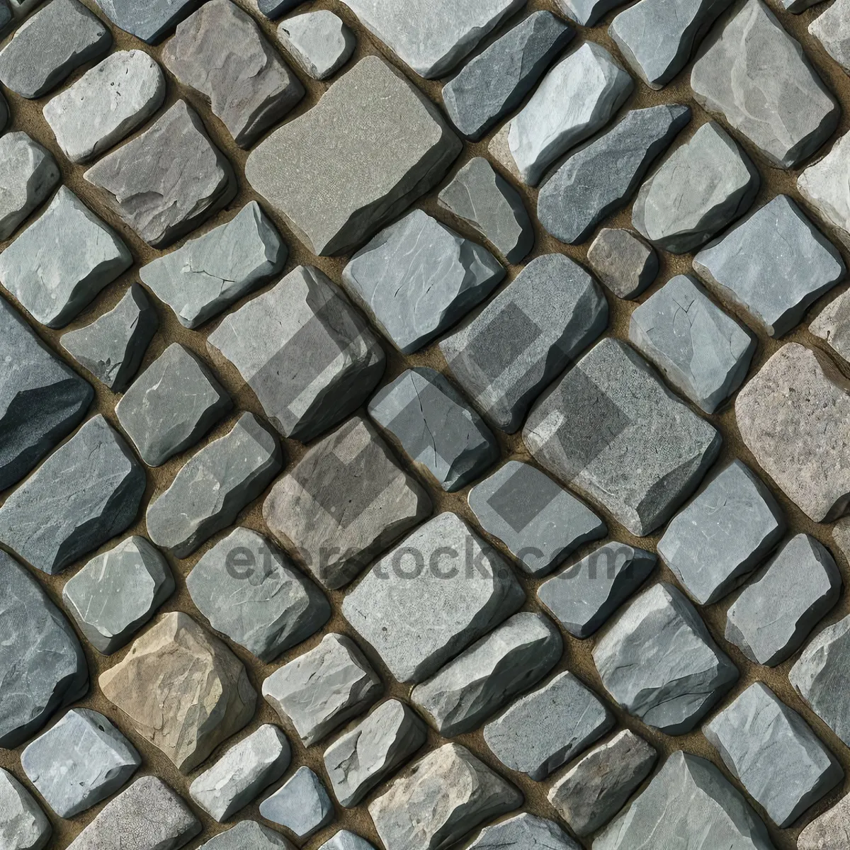 Picture of Vintage Cobblestone Texture on Tile Roof