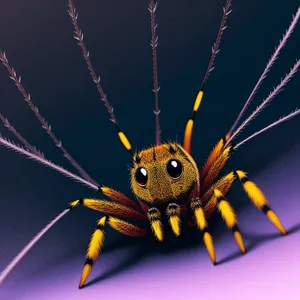 Yellow Garden Spider Weaving Intricate Summer Web