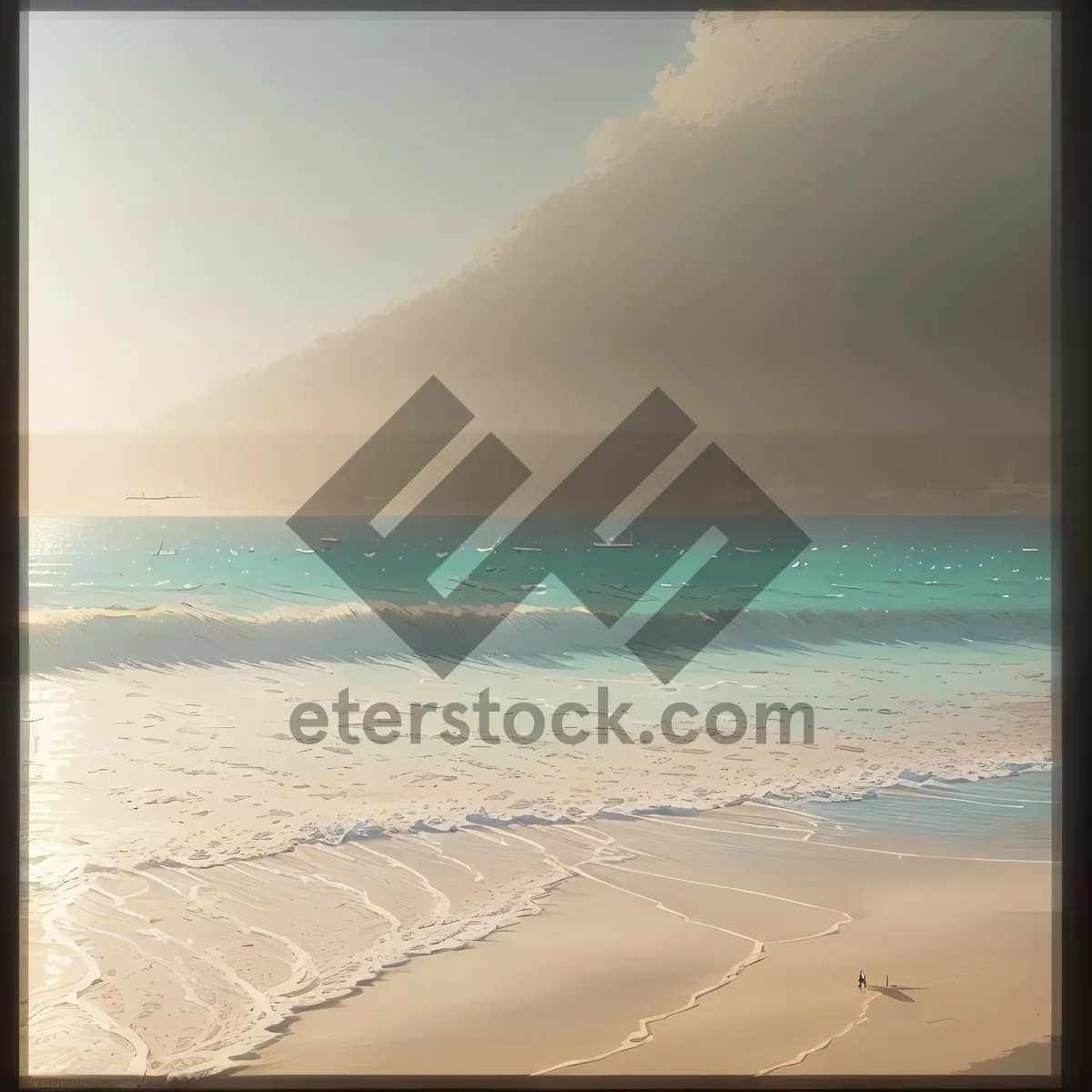 Picture of Turquoise Tropic Sunset by the Beach