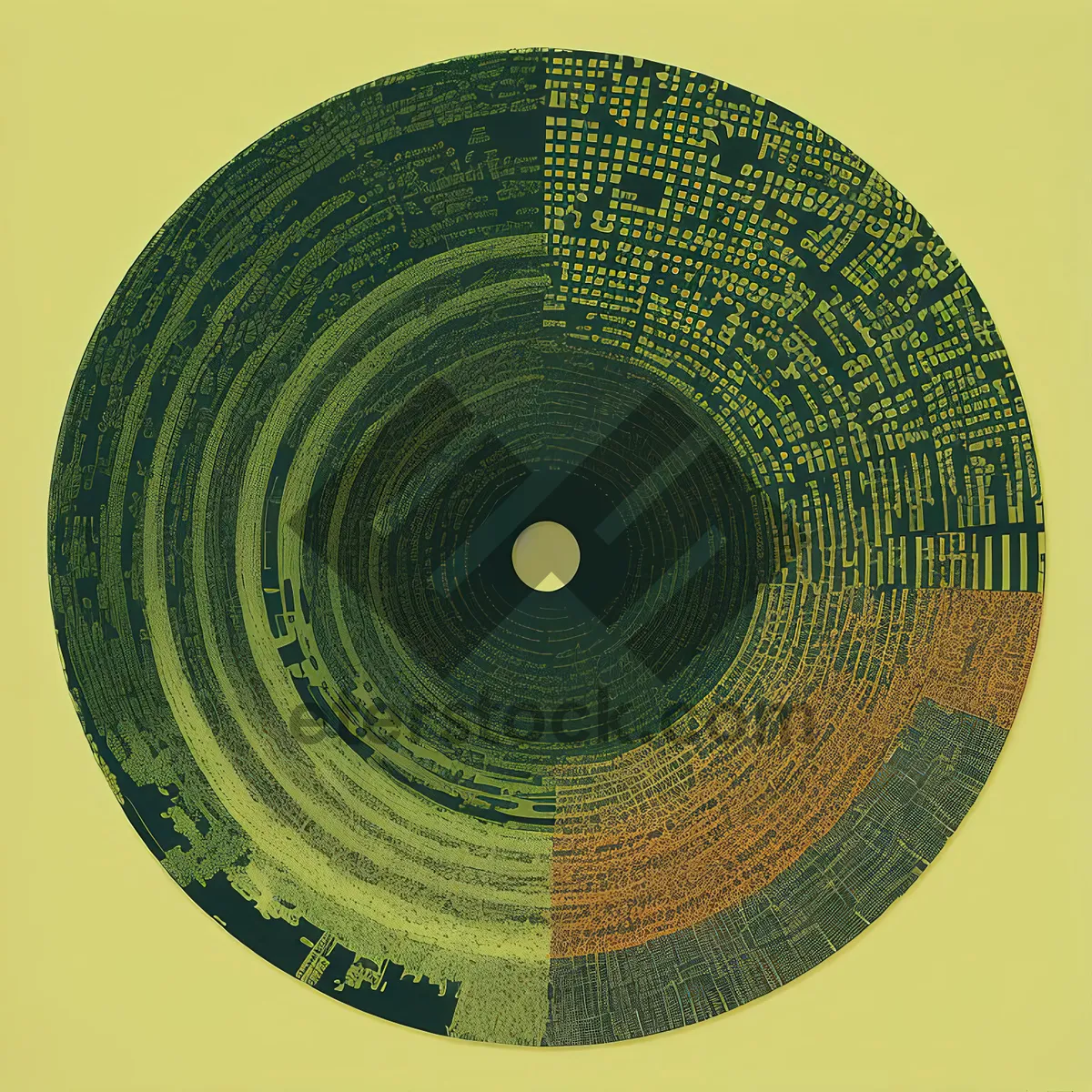 Picture of Digital Soundwaves - Harmonious Audio Disk Art