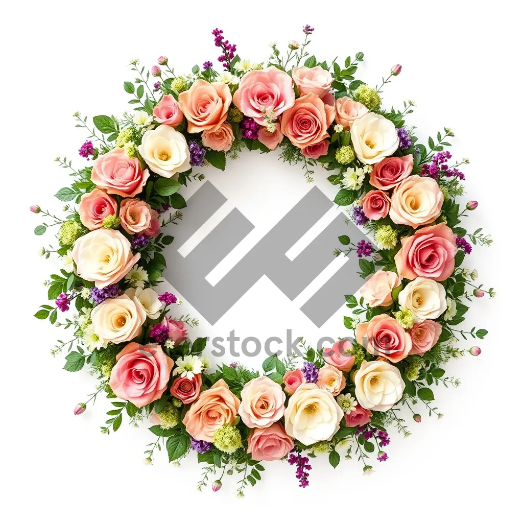 Picture of Floral Circle Ornate Decoration Element