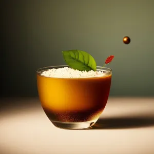 Refreshing Herbal Tea Infusion in Glass Cup